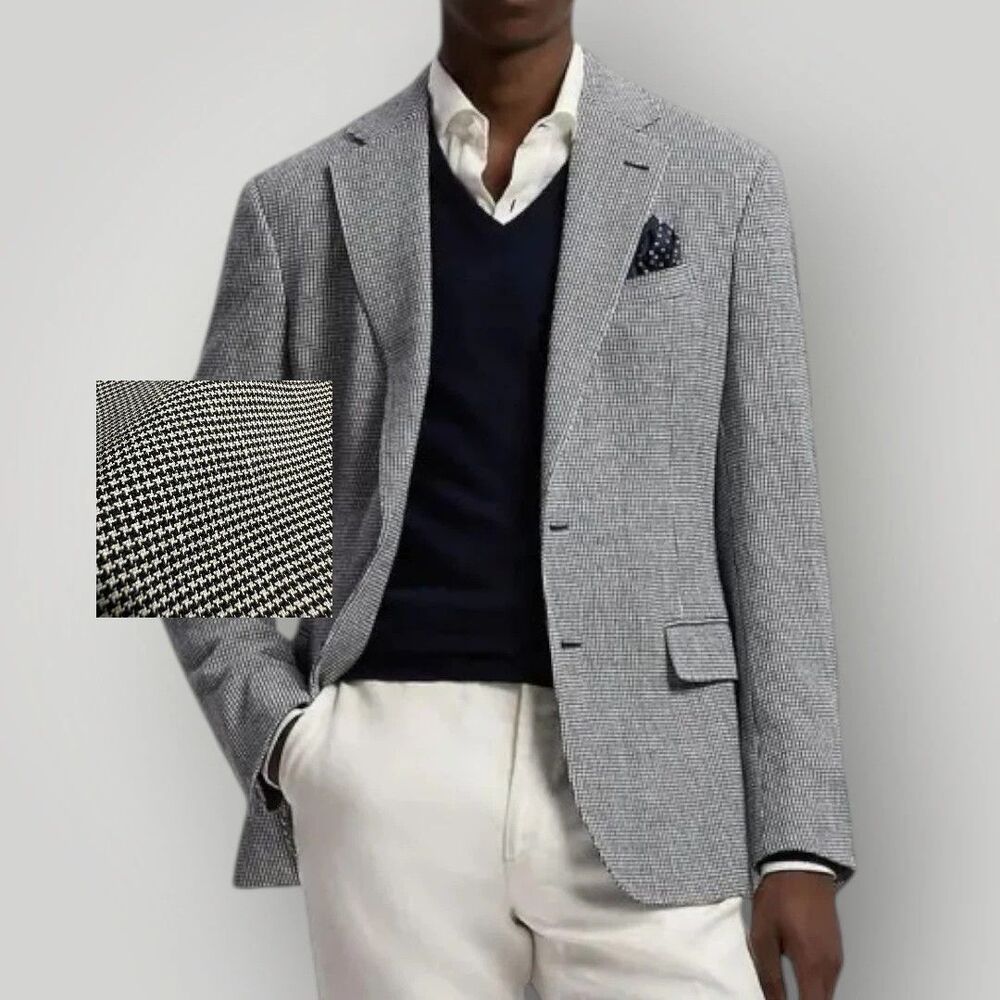 NAUTICA Men’s Blazer Sport Coat Classic Fit 2-Button Jacket 44L Gray Wool